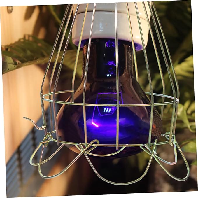 POPETPOP 3pcs Box Scald Lampshade for Reptiles Heat Lamp Shade Mesh Cover Reptile Lamp Bulb Guard Easy Install Accessory Lampshade Clamp