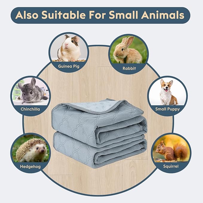 FunFurry Washable Pee Pads for Dogs - 2 Pack Reusable Waterproof Puppy Training Pads, Super Absorbent with Dog Paw Shape Non-Slip Backing (Light Grey, 24" X 36" - 2 Pack)