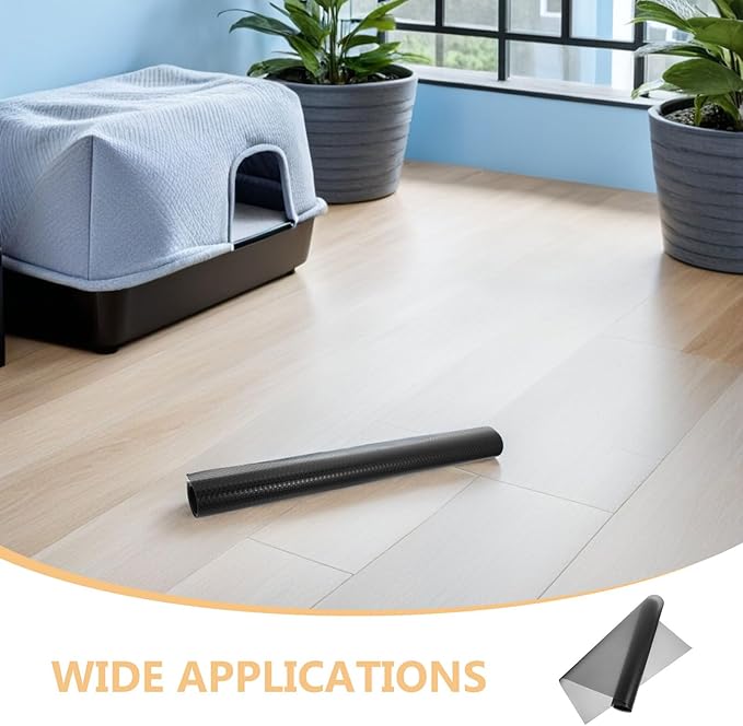 Luxshiny Reptile Mat Carpet Liner for Bearded Dragon and Leopard Gecko, Black 60x150cm Reptile Tank Substrate Ground Mat for Lizard, Snake, Iguana, and Tortoise Terrarium Bedding