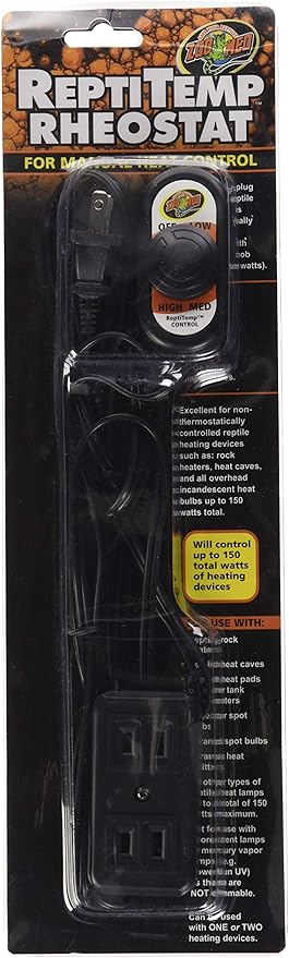 Zoo Med Repti Temp Rheostat,Black