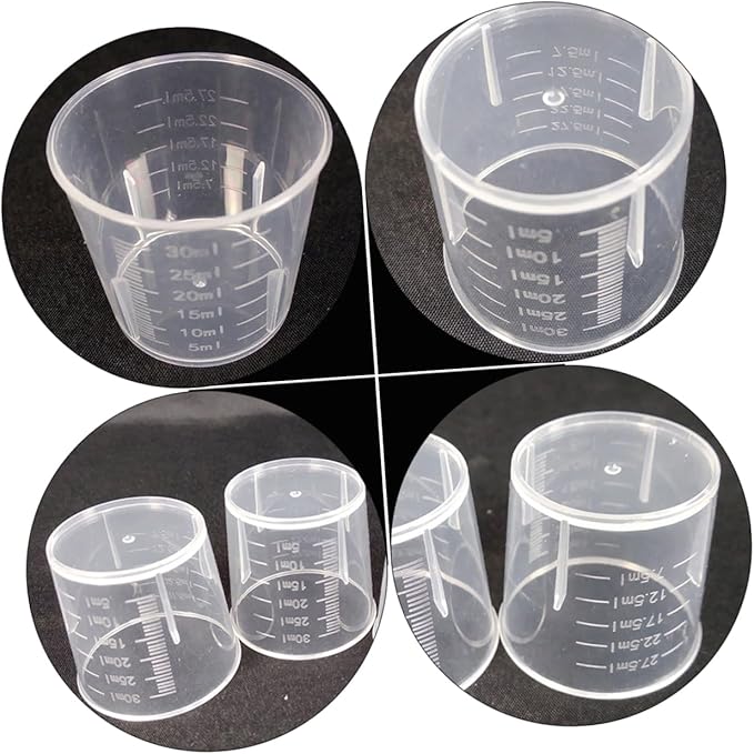 100Pcs Durable Reusable Measuring Cups for Reptiles Multi Functional Stylish Feeding Cups with Scales for Accurate Portion Control Easy Pet Owners