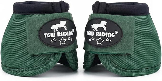 TGW RIDING 2520D Horse Bell Boots No-Turn Horse Bell Boots, Equine Ballistic Hoof Overreach Bell Boot, Pair
