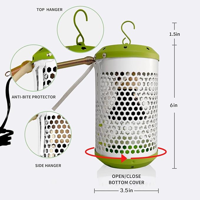 SYSAI Heat Lamp for Reptiles 100W with Thermostat, Chew Proof Cord for Ultimate Safety, Creates a Cozy Warm Haven for Your Beloved Bearded Dragon, Snake, Turtle & Amphibians