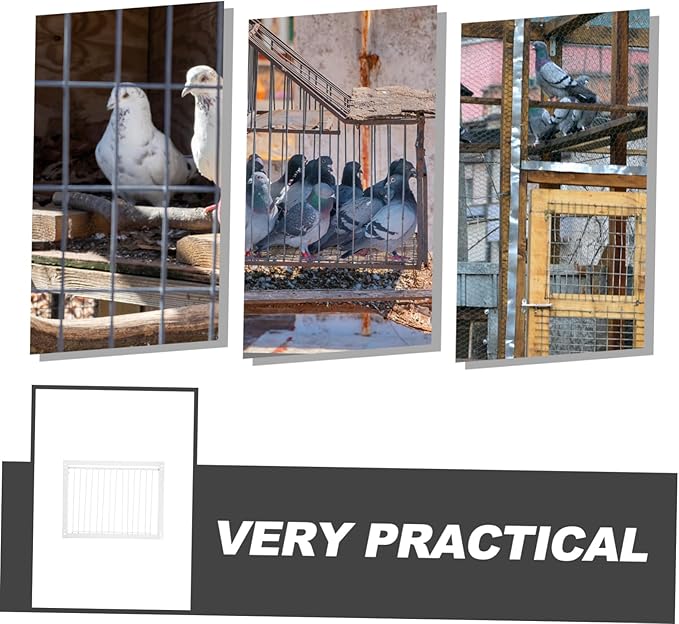 POPETPOP Iron Pigeon Entrance Door for Bird Cage Loft Racing Pigeon Safe Access Breeding Carrier Cage Replacement