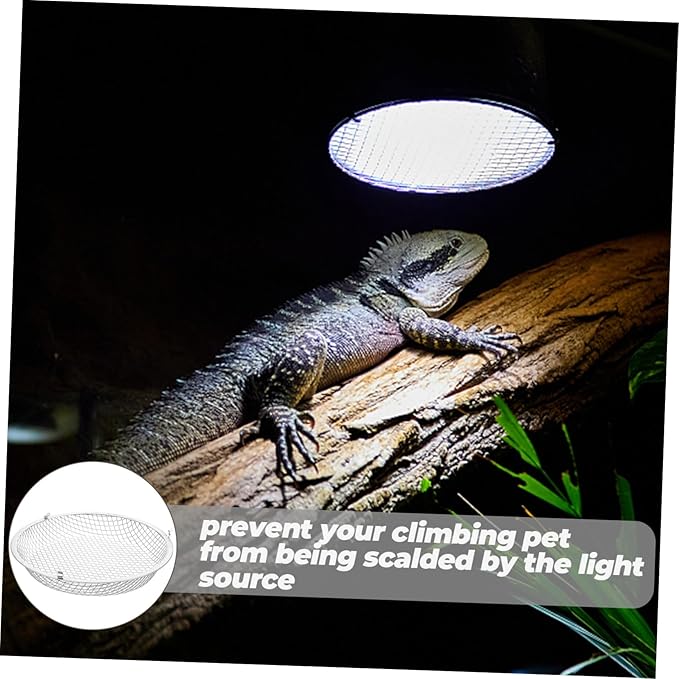 Reptile Heat Lamp Cover Scald Lampshade for Terrarium Efficient Heat Dissipation Prevents Burns for Climbing Pets Compatible with Day Night Lamps