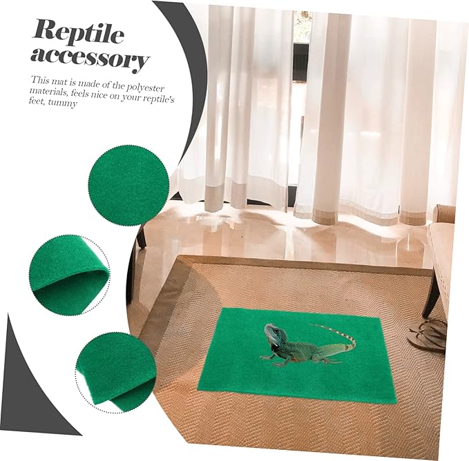 Totority 2pcs Reptile Hideout Mats Absorbent Bedding for Tortoises Snakes and Other Reptiles Natural Environment Simulating