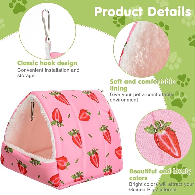 AceOrbit 6 Pcs Guinea Pig Hideout Small Tunnel 7.5 Inch Washable Hamster Bed Animal Cage Accessories for Chinchilla Rabbit Hedgehogs Ferrets to Digging Chewing(Classic Color,Vivid Patterns)
