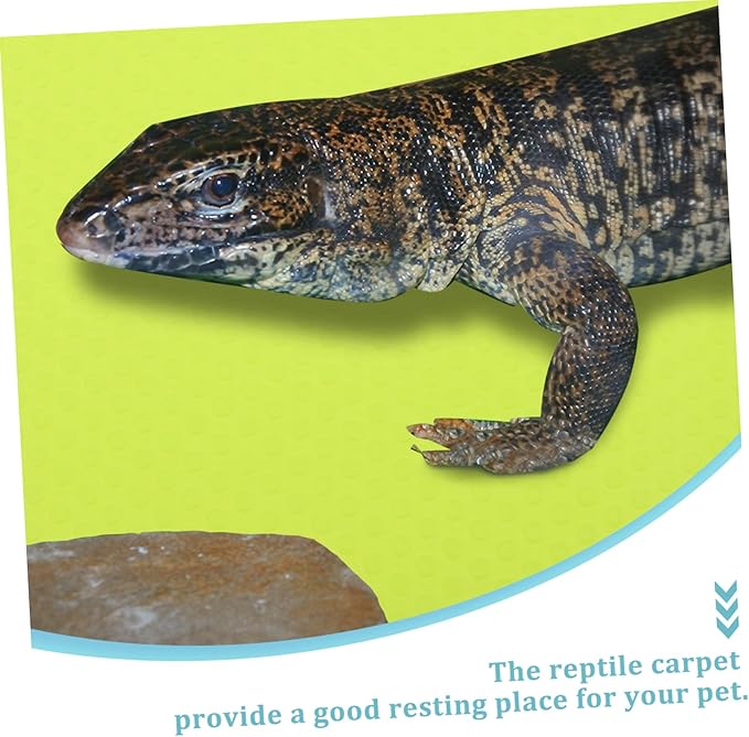 BESPORTBLE Reptile Carpet Substrate Pad for Bearded Dragons Tortoises Snakes Lizards Easy to Clean Lightweight Terrarium Mat Reptile Cage Accessory