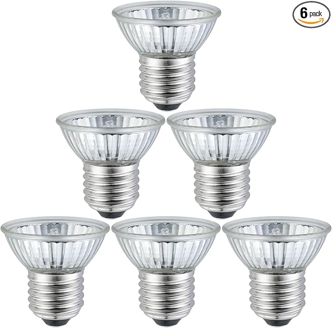 UVB UVA Reptile Light Bulb 50W Bulb for Reptiles and Amphibians Use for Turtle, Bearded Dragon, Lizard Cages Heat Lamp Replacement Bulb, Pack of 6