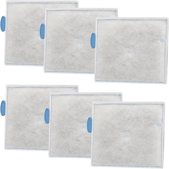 Large Reptile Pet Terrarium Water Filter Replacement Cartridge for Zilla Internal Filter 40G and Large Basking Platform Filter 40G, Turtle Tank Filter Cartridges for Zilla Turtle Filters -6Pack