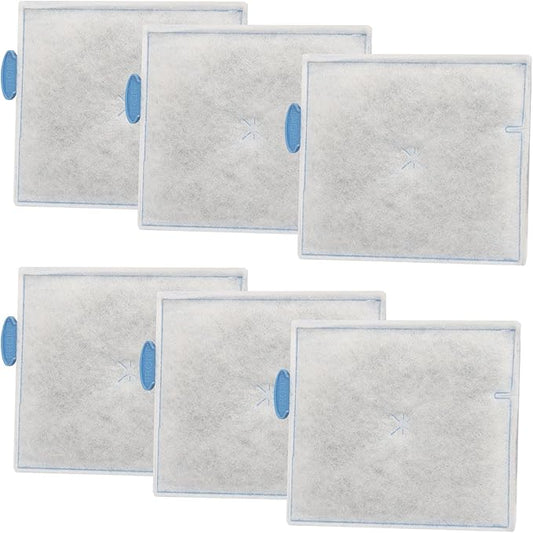 Large Reptile Pet Terrarium Water Filter Replacement Cartridge for Zilla Internal Filter 40G and Large Basking Platform Filter 40G, Turtle Tank Filter Cartridges for Zilla Turtle Filters -6Pack