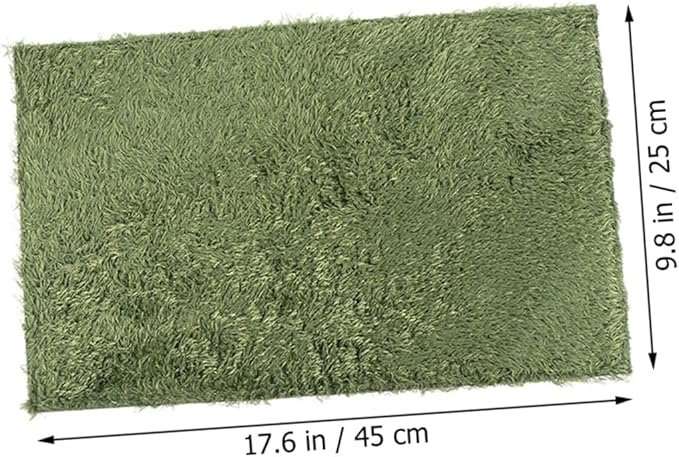 VOSAREA Household Reptile Carpet Comfortable Crawl Pets Cushion Washable Pet Mat for Lizard Gecko Turtle Tortoise Habitat Faux Grass Bedding