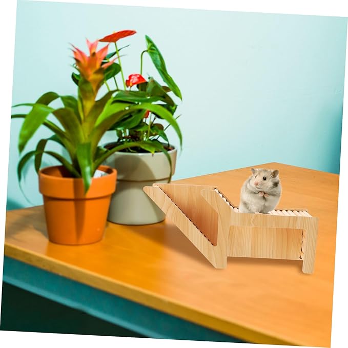 KESYOO Hamster Wooden Hideout Tunnel Durable Squirrel House for Guinea Pigs Multifunctional Pet Cage with Fine Structure for Endless Entertainment Small Animal Habitat