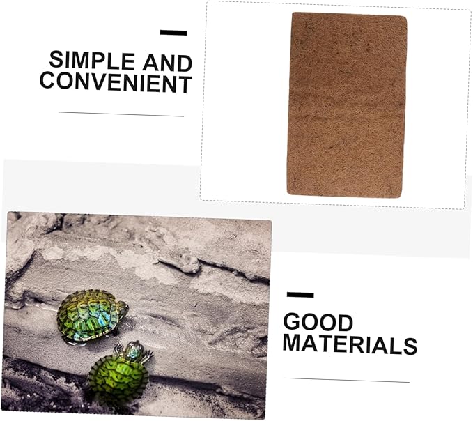 BESPORTBLE 3pcs Reptile Tank Substrate Liners Coconut Fiber Mat Reptile Bedding Supplies Mat