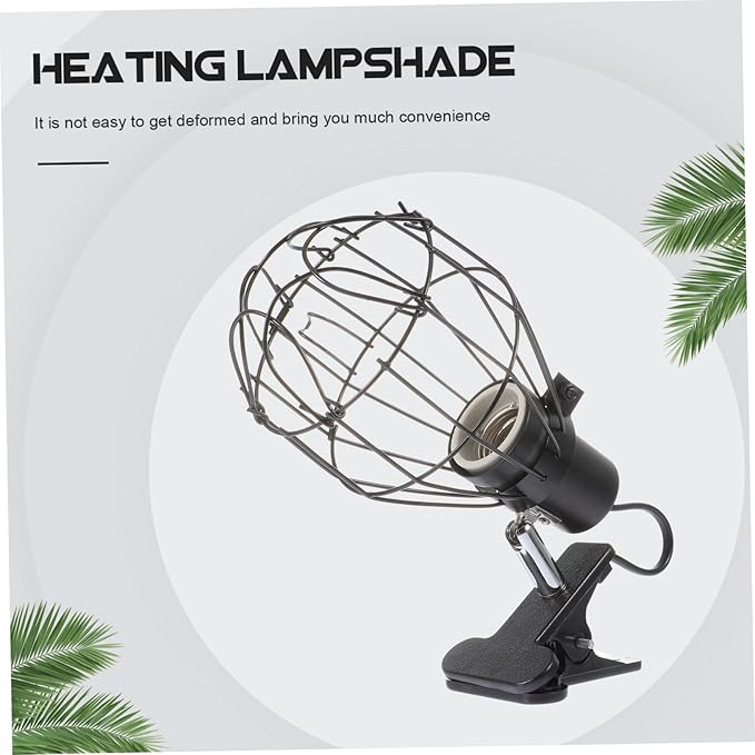 DOITOOL 1pc Reptile Lamp Cover Scald for Heating Reptiles Sturdy Clamp Fixture for Ceramic Bulbs Night Lamps Safe Convenient Accessory for Terrariums