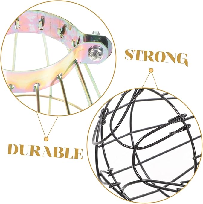 BESPORTBLE 2pcs Reptile Scald Lamp Protective Cover Easy Install Hot Mesh Shade for Heating Lamps Ceramic Bulbs Spotlights for Safe Reptile Care