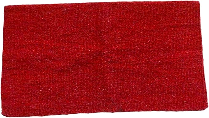 Majestic Ally Solid Color 34"x 36" Traditional Acrylic Saddle Blanket with Hemline Edges-3.7 lbs (Red)