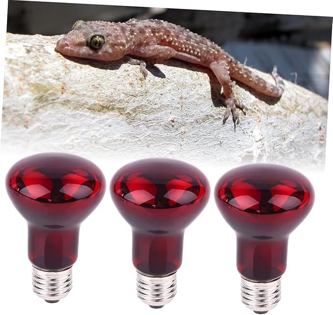 Happyyami 3pc Reptile Heat Lamp Bulbs for Basking Reptile Lamp Bulbs Heat Light for Non-disruptive Source