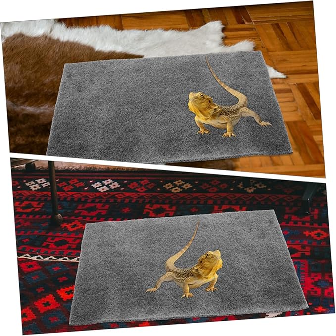 WOONEKY 3pcs Reptile Pet Absorbent Pad for Turtle Tanks Lizard Tank Accessories Snake Bedding Reusable Decorative Carpet