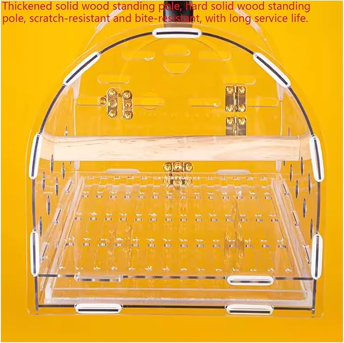 Bird Cages Bird Cage Transparent Parrot Take-Out Portable Bag Out Acrylic Special (Medium)
