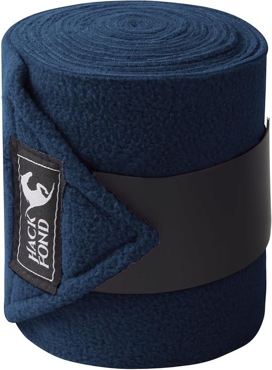 Fleece Horse Polo Leg Wraps Set of 4, 10' Horse Leg Bandages Stable Supplies Equestrian Boots Aegean Blue