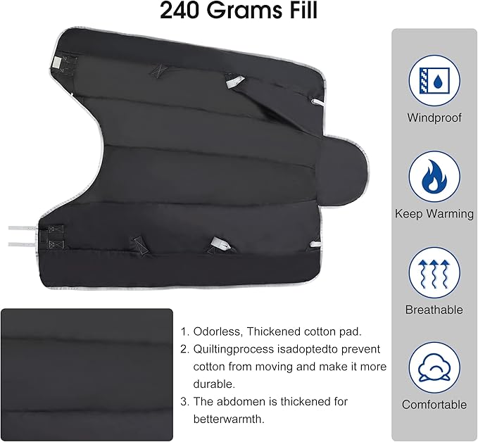 1200D Winter Horse Blanket for Real Horses | Medium Weight Turnout Blanket for All Seasons | 220g | Sizes 72" 78" 81" (Navy Blue, 72 in)