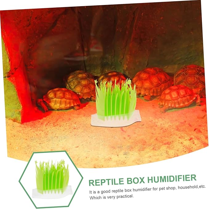 Kisangel 2Pcs Reptile Tank Humidifier Simulated Plants High Humidity Decorative Humidifier for Reptile Terrarium for Tortoises and Other