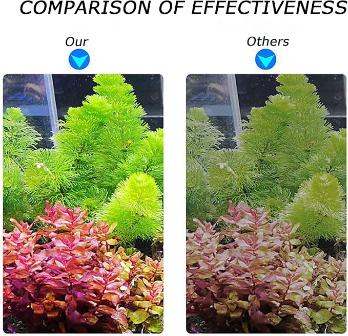 8W LED Aquarium Light Full Spectrum Clip Fish Tank Light Plants Light 360° Adjustable 2 Light Bar+4 in 1 Double Waterfall U-V Fish Tank Filter for Green Water & Algae Clean