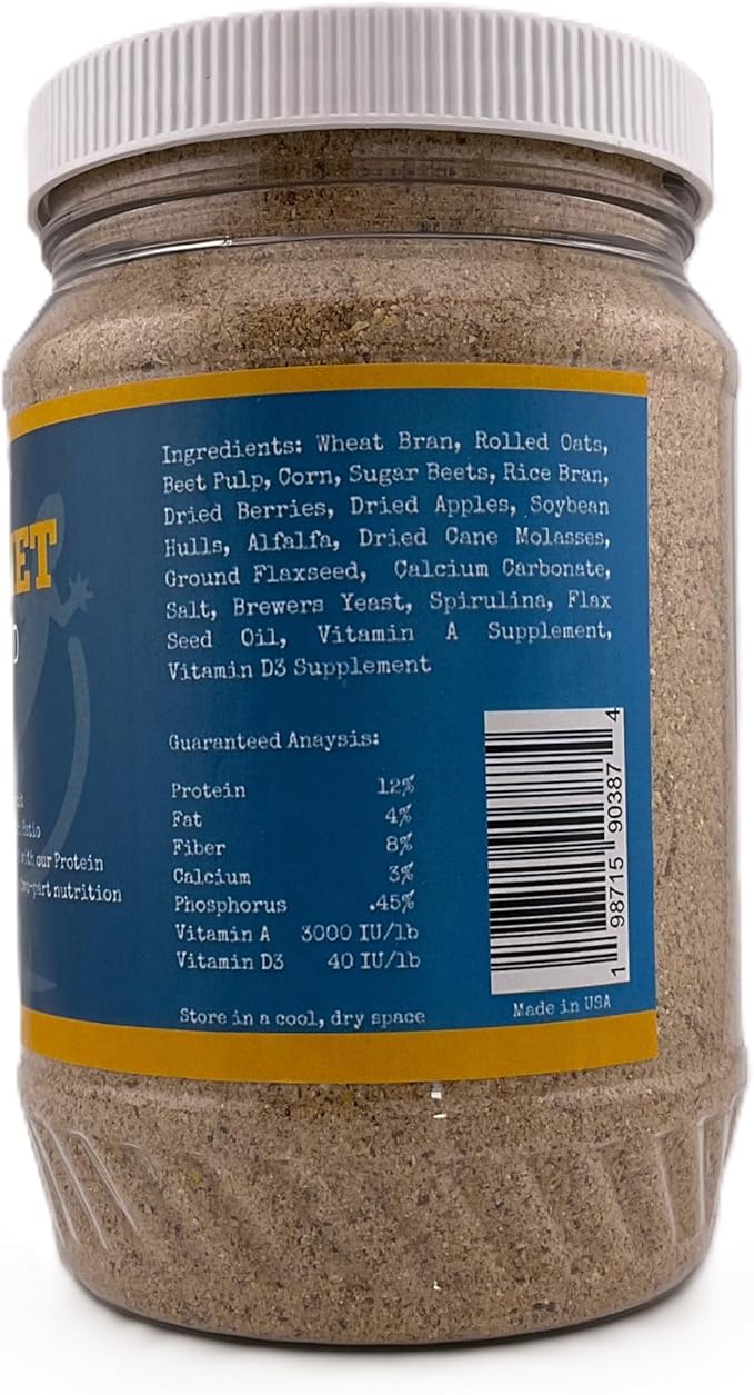 Roach Breeder Diet – Part 1: Carb Blend – Breeder-Optimized Formula for Dubia Roaches and Feeder Insects – 10 oz Plastic Jar