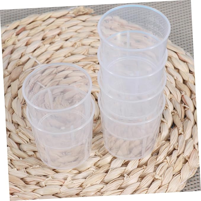 POPETPOP Strong Easy to Pcs Plastic Measuring Cups for Reptiles for Simple Feeding