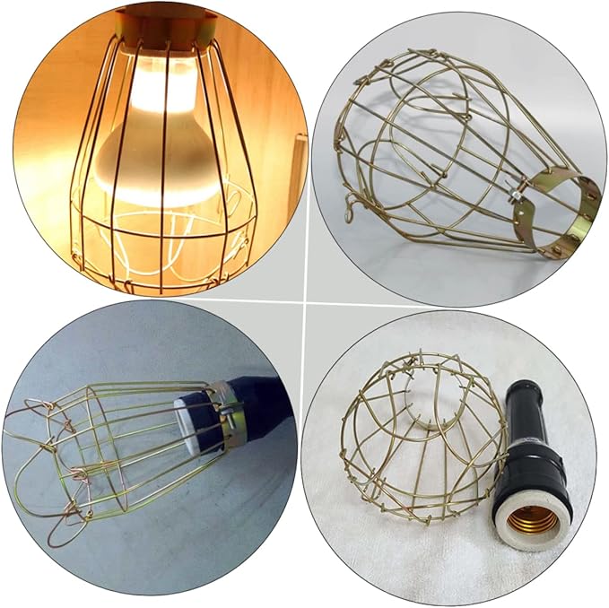 DOITOOL 3pcs Reptile Heater Guard Mesh Lamp Cover Bulb Protector for Reptile Lighting Wear- Design to Prevent Scalding Essential Safety for and Birds