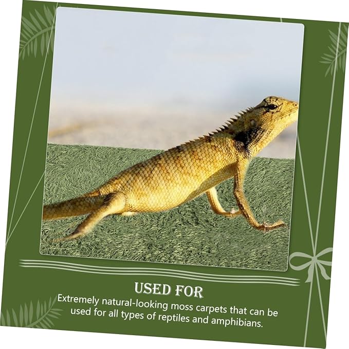 POPETPOP Crawl Pets Mat Reptile Heat Pad Reptile Carpet Moss Fake Lawn for Pet Carpet Tank