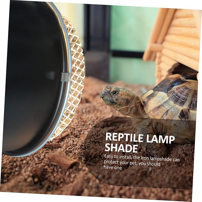 FOMIYES 2pcs Reptile Heating Lamp Mesh Cover Scalding Lampshade for Turtles Snakes and Lizards Easy to Install Efficient Heat Dissipation for