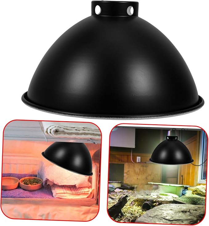 Ciieeo Heat Lamp Shade for Reptiles Reflector Dome Lamp Lizard Snake Turtle Heating Accessory Cozy Warm Environment