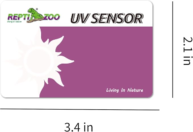 REPTI ZOO UVB Tester Reptile Lamp UV Sensor Reptile UVB Fluorescent Lamp Tester Card, Set of 2