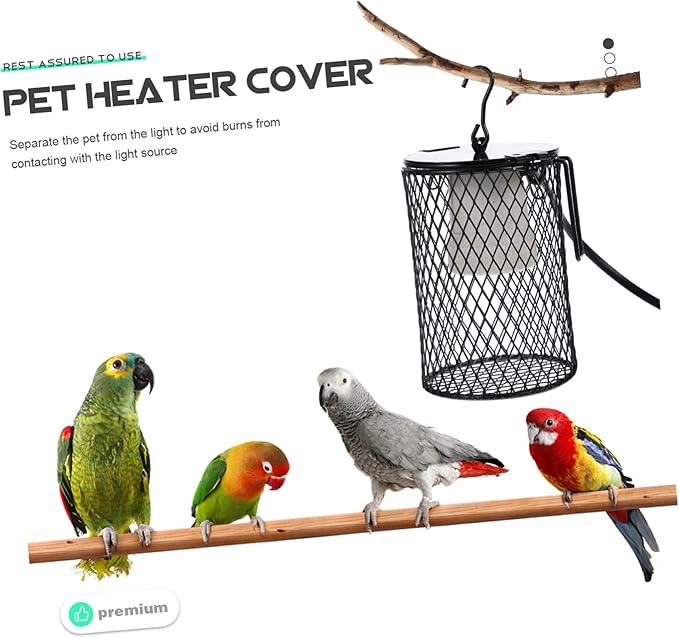 Abaodam Reptile Decor Lampshade Scalding Cover for Reptile Tank Lamp Hanging Incubator Lampshade Mesh