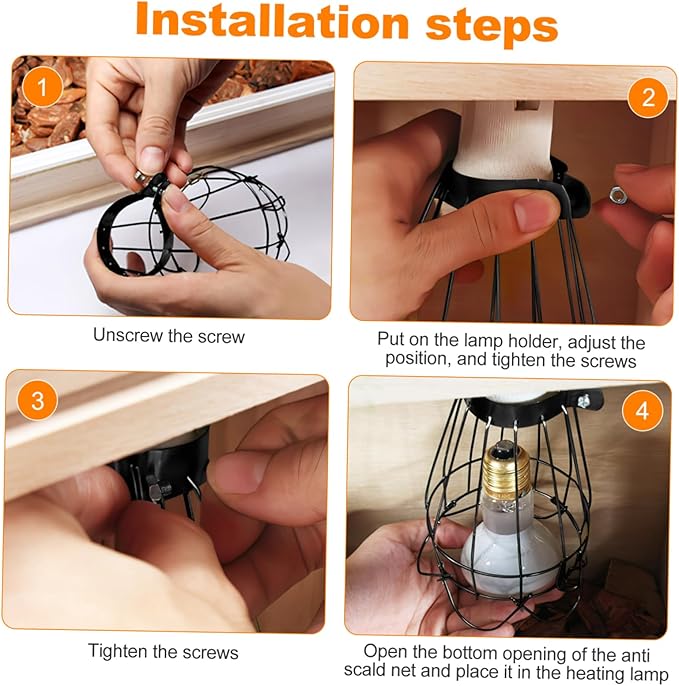SHERCHPRY 1pc Reptile Heating Lamp Cover Protective Shade for Crawler Living Box Efficient Heat Dissipation Scald Prevention Accessory