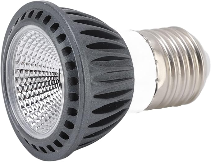 ZJchao Basking Light Bulb Reptile Heat Lamp Bulb Full Spectrum UVA UVB LED Concave Convex Mirror Sun Basking Lamp for Turtles Lizards Snakes Aluminum Alloy 5W 10.0 UVB (110V)
