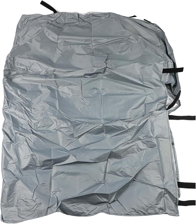 Triangle Rabbit Hutch Cover, Outdoor Guinea Pig Cage Protector, Heavy Duty 210D Oxford Cloth, Windproof Dust Cover with Clear Front Folding, Weather Resistant S(grey 180x52x86cm)