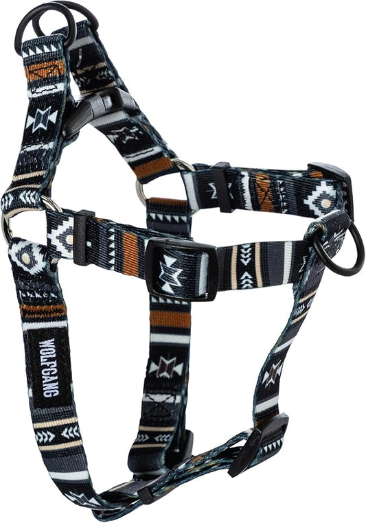 Wolfgang Heavy Duty Adjustable Dog Harness, Pull-Tested to Over 800 lbs for Walking & Training, NewMoon Print, Medium