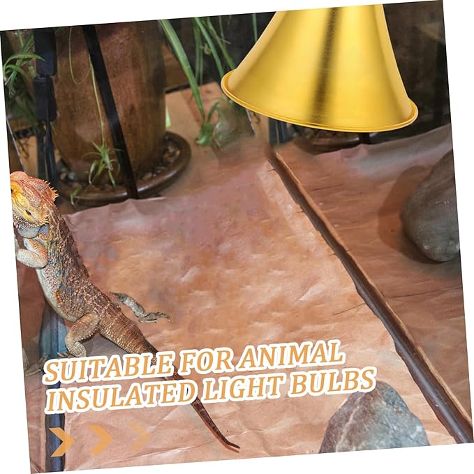 BESTonZON Reptile Lamp Heating Lampshade Deep Insulation Heat Bulb Shade Safety for Tortoise Tanks