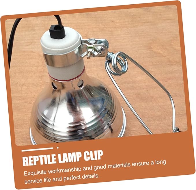 Didiseaon 1pc Reptile Lamp Clip Aluminum Alloy Fixture for Stable Pet Lighting Clamp for Reptile Lampshade Smooth Edges Easy to Install for Tanks and Terrariums
