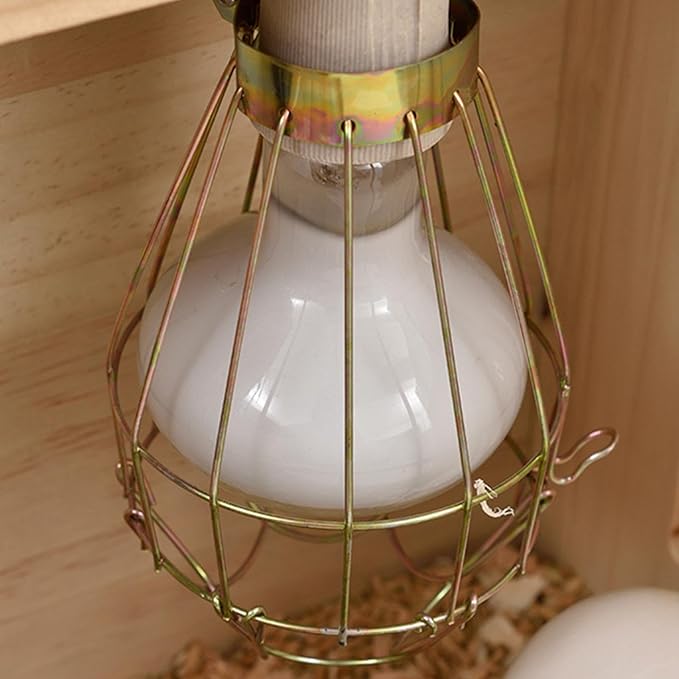 Baoblaze Heating Lamp Lampshade Sturdy Gifts Multi Purpose Anti Scald Mesh Cover Gold for Turtle Amphibians