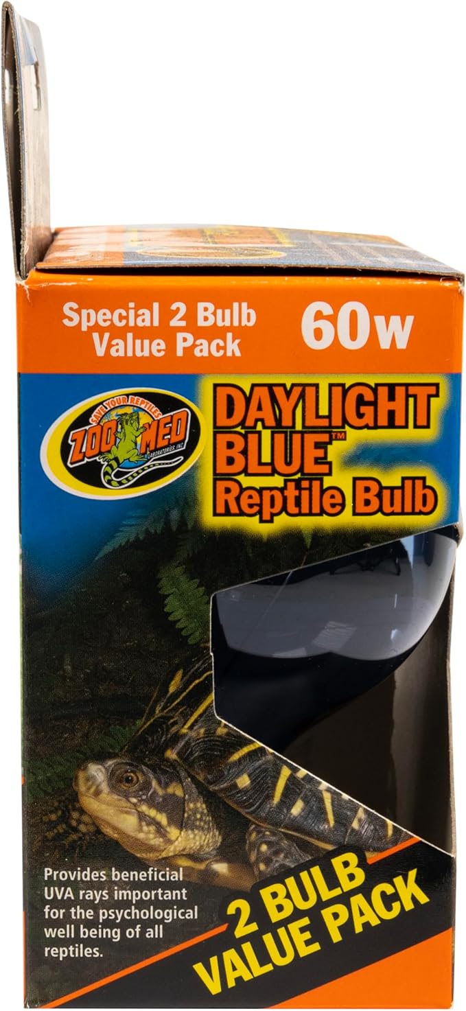 Zoo Med (3 Boxes) 2-Pack Daylight Blue Reptile Bulb, 60-watt - 6 Bulbs Total