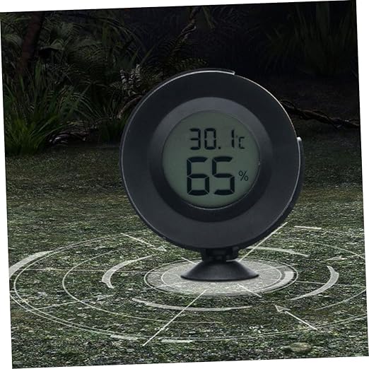 Hemoton 1pc Digital Reptile Thermometer Hygrometer Accurate Temperature and Humidity Gauge for Terrariums Snakes Turtles and Lizards Cup Design for Easy Installation
