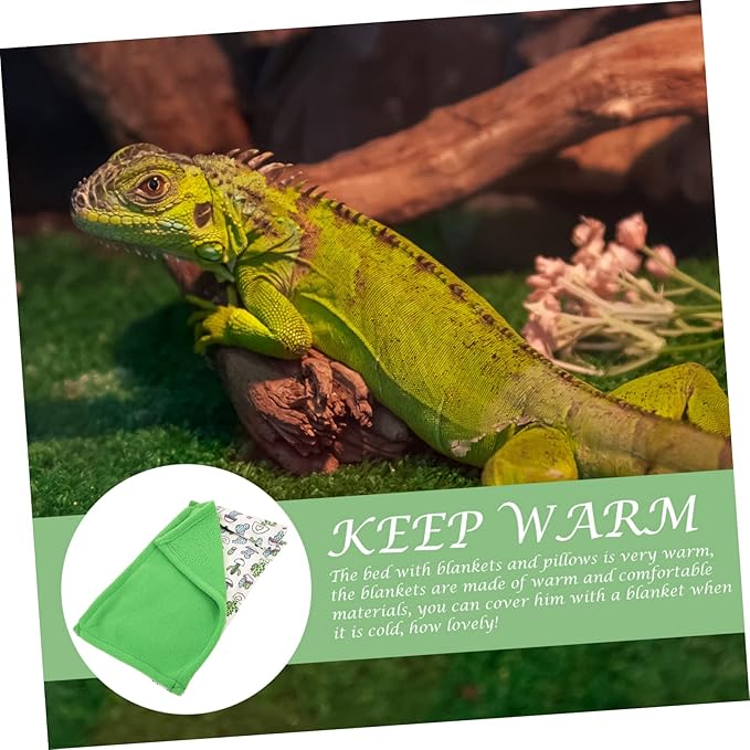 Milisten Reptile Sleeping Bag Warm Lizard Pillow Hideout Mat for Bearded Dragon