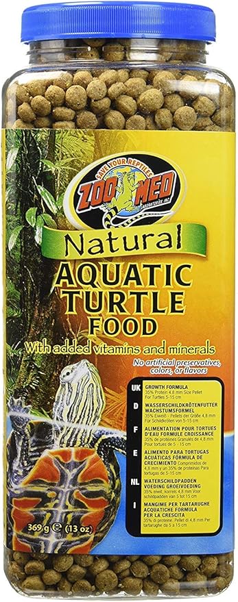 Zoo Med Natural Aquatic Turtle Food (Pellets) 13 oz - Pack of 4