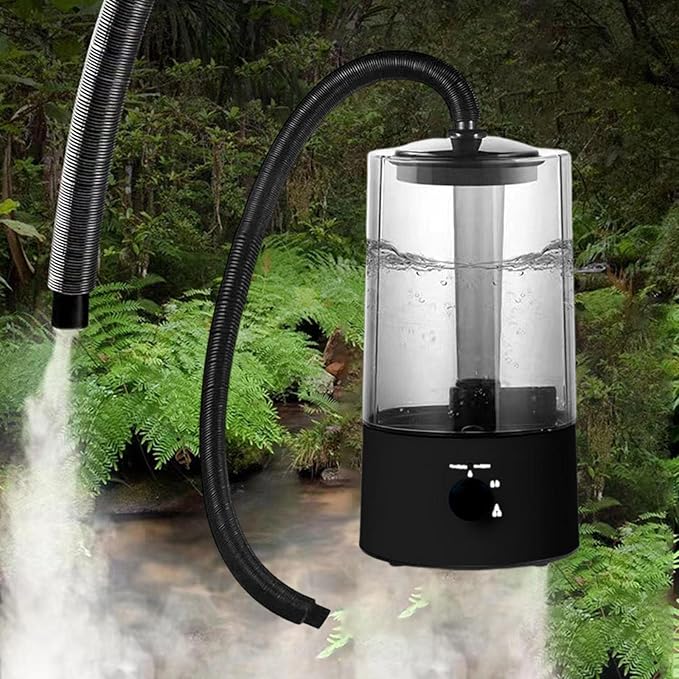 Reptile Humidifiers Mister 4 Liters with Extension Hose US 110V Plug Quiet to Use Top Fill Design Fog Machine Pet Supplies