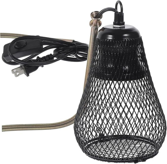 SUPVOX Reptile Heating Lamp Cover Mesh Scald Protection for Reptile Terrarium Easy Installation Suitable for Turtles Bearded Dragons and Other Pets Us Plug
