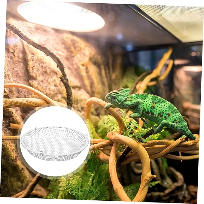 Totority Reptile Heat Lamp Cover Insulation Shade with Innovative Mesh Design for Improved Air Circulation Easy Installation Compatible with Various Reptile Boxes